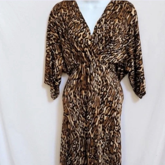 By Malene Birger Dresses & Skirts - By Malene Birger Copenhagen Leopard V-Neck Empire Waist Silk Jersey Dress XS